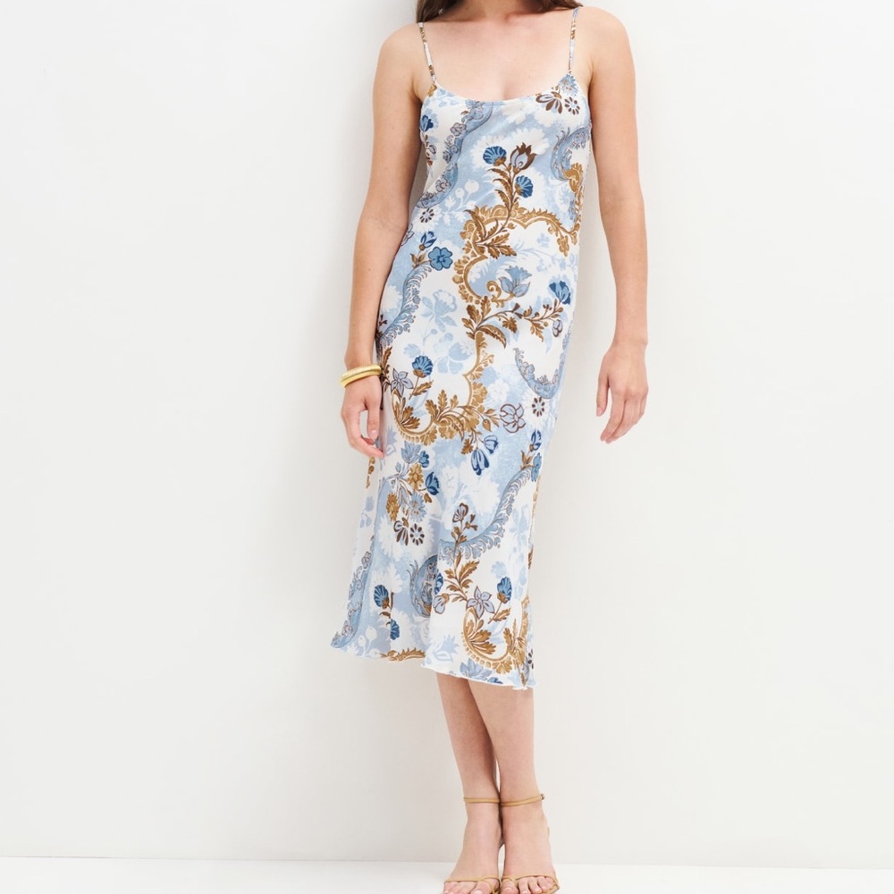 Reformation Emerick Midi Dress In Reign